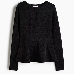 H&M Black Long Sleeve Blouse